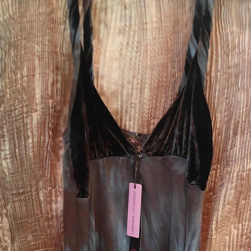 Language Tie Dye Tshirt Velvet-Rayon blend Size M